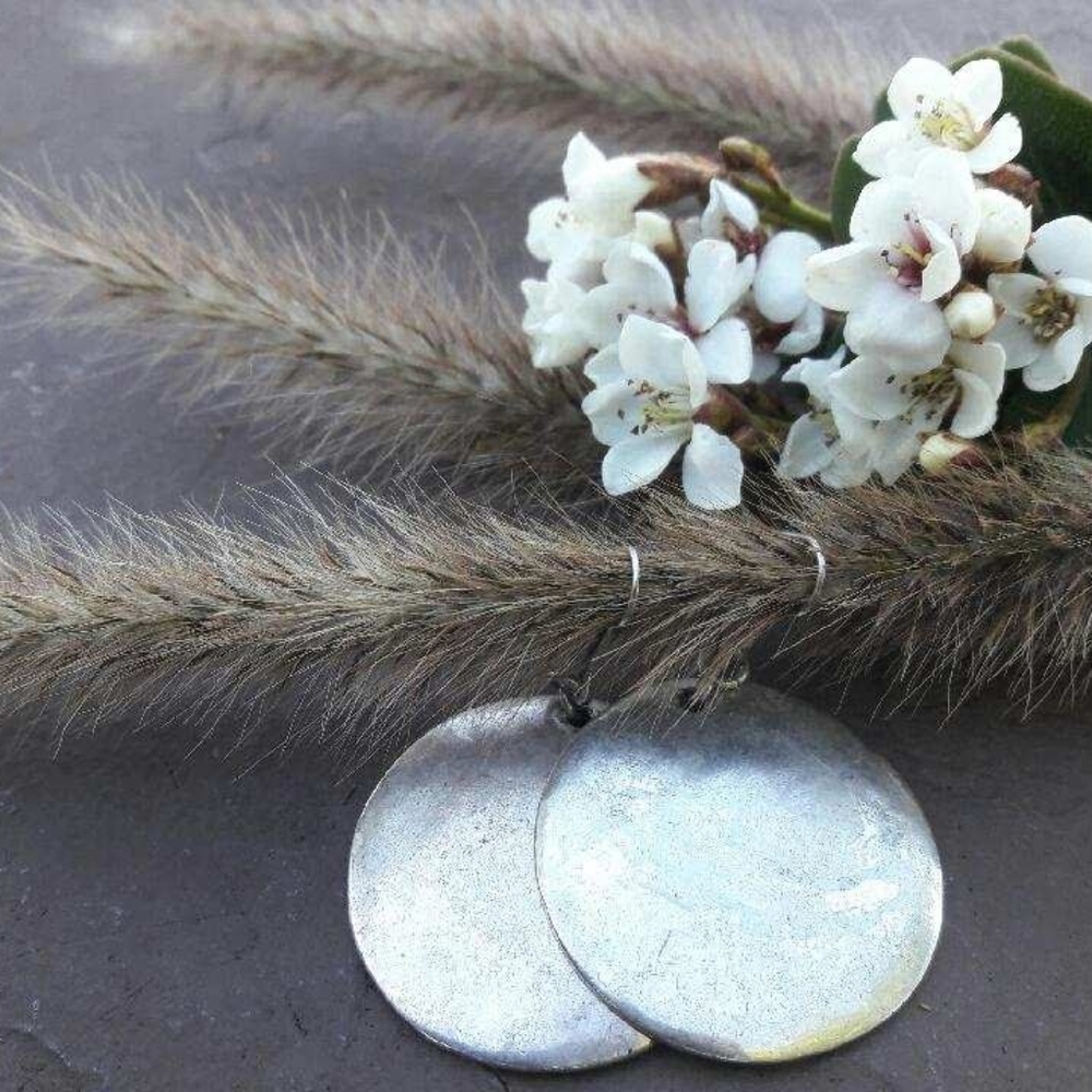 Vintage | Silver Disc Earrings